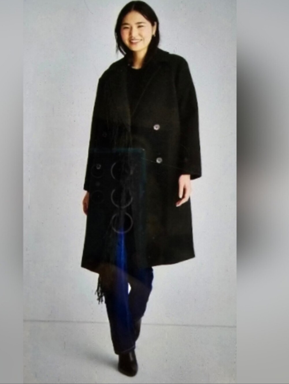 Future Collective Classic Black Double-Breasted Women’s Coat
